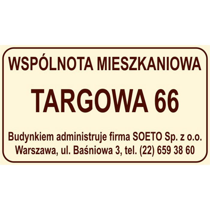 Tabliczka na klatkę schodową wzór 16