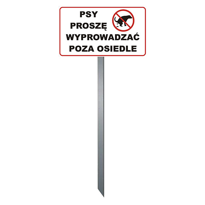 Tabliczka trawnikowa "PSY PROSZĘ WYPROWADZAĆ..." (wzór 14)