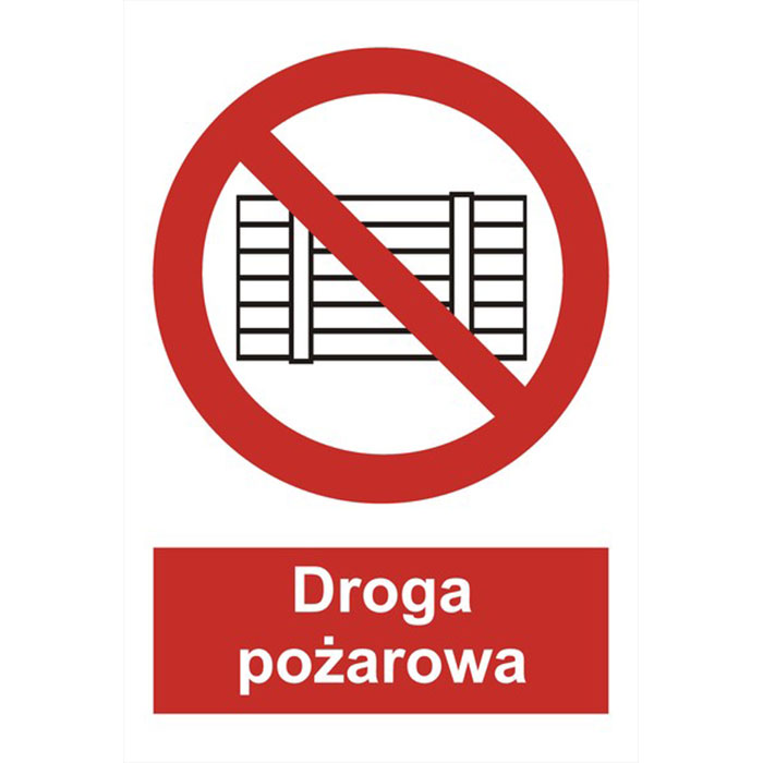 Tabliczka "Droga pożarowa"